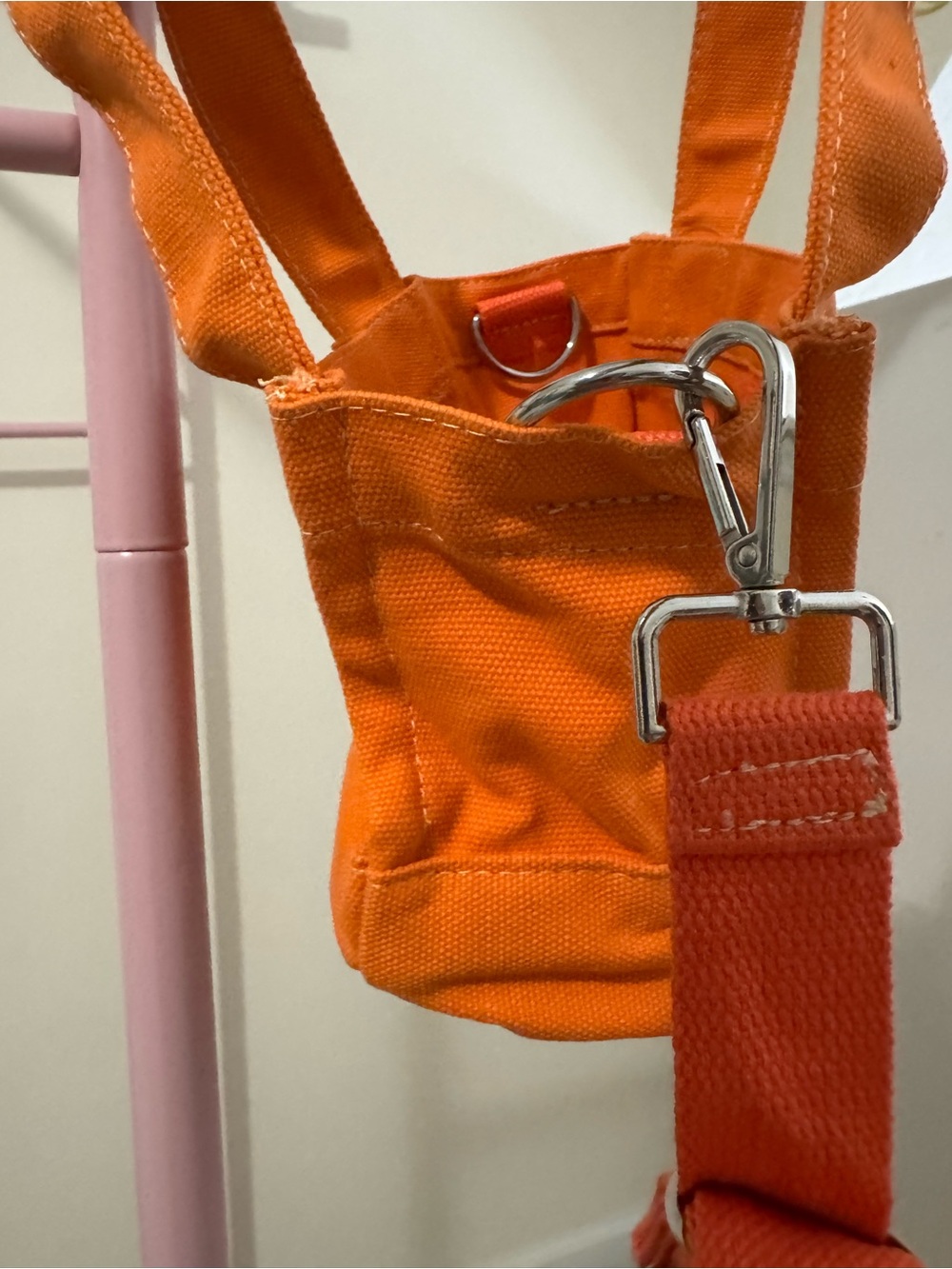Urban Outfitters Bright Orange Canvas Mini Tote - Picture 2 of 3